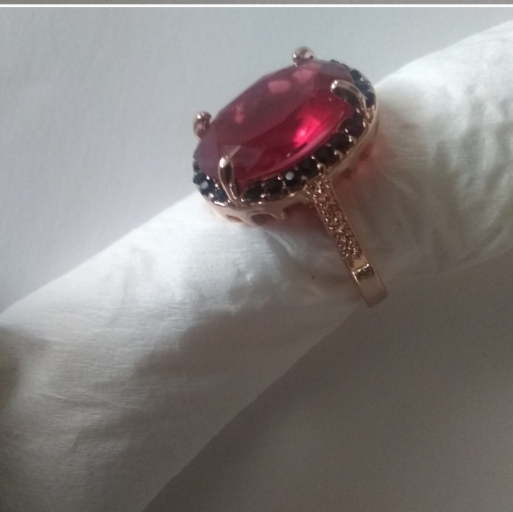 18K Rose Gold Filled Stamped Alexandrite Ring 8